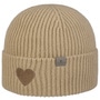 Extra Fine Merino Heart Knit Beanie by Lierys beige