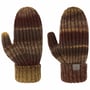 Multicolour Mittens by Lierys brown-yellow