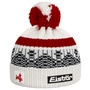 Norrak Pompom Hat by Eisbär white-red