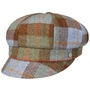 Liasca Wool Check Newsboy Cap by Lierys brown-blue