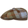 Millersburgh Check Flat Cap by Lierys green-brown