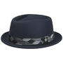 Olvano Pork Pie Felt Hat by Lierys navy