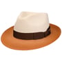 Oakerton Fedora Toyo Straw Hat by Stetson white-orange