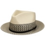 Meola Twotone Fedora Straw Hat by Stetson nature-black