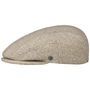 Herringbone Wool Driver Flat Cap by bugatti beige