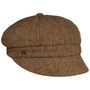 Herringbone Wool Newsboy Cap by Loevenich beige