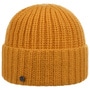 Uni Rib Knit Beanie Hat with Cuff by Loevenich yellow