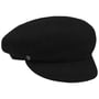 Milled Wool Newsboy Cap by Loevenich black