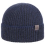 Twotone Wool Beanie Hat with Cuff by Lierys blue-grey