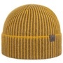 Twotone Wool Beanie Hat with Cuff by Lierys yellow