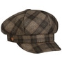 Camilla Silk Check Newsboy Cap by Mayser beige