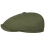 Hatteras Halverton Cotton Flat Cap by Stetson olive