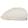 Hatteras Halverton Cotton Flat Cap by Stetson cream white