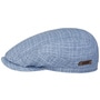 Driver Barista Linen Flat Cap by Stetson light blue