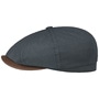 Hatteras Waxed Cotton Linen Flat Cap by Stetson navy