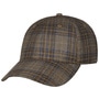 Silk Mix Check Cap by Stetson brown