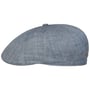 Vadena Herringbone Flat Cap by JJ Hats blue