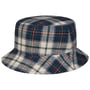 Caroma Check Cotton Bucket Hat by JJ Hats blue