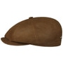 Hatteras Goat Velour Flat Cap by Stetson brown