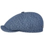 Hatteras Embroidered Denim Flat Cap by Stetson blue-navy