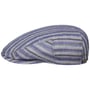 Kent Docado Stripe Flat Cap by Stetson blue-grey