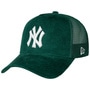 Cord Yankees Trucker Cap by New Era dark green
