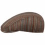 Temberton Stripes Flat Cap by Lipodo brown