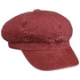 Uni Washed Cotton Newsboy Cap by Lipodo red
