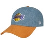 NBA Denim Midi Lakers Cap by New Era blue-yellow