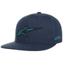 Thickness Snapback Flat Brim Caps by alpinestars navy