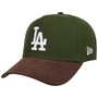 E-Frame Suede Visor Dodgers Cap by New Era brown-olive
