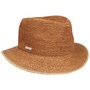 Crochet Crown Raffia Hat by Seeberger light brown