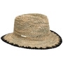 Contrast Edge Seagrass Hat by Seeberger nature-black