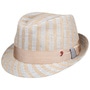 Classic Fusion Trilby Linen Hat by Alfonso D’Este blue-beige