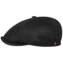 Kyoto Perf Leather Flat Cap by Alfonso D’Este black