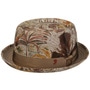 Identity Pork Pie Cotton Hat by Alfonso D’Este brown-beige