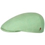 Linen Fishbone Flat Cap by Alfonso D’Este green