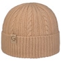 Cable Knit Merino Knit Hat by Gebeana beige