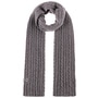 Cable Knit Merino Wool Scarf by Gebeana grey