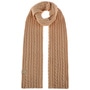 Cable Knit Merino Wool Scarf by Gebeana beige