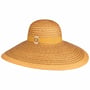 Straw Floppy Hat Striped With Accesoire by Lierys light brown