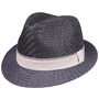 Revik Straw Trilby Hat by bugatti navy