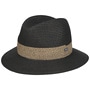 Valeno Toyo Traveller Straw Hat by Lipodo black