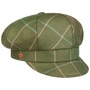 Anja Check Linen Newsboy Cap by Mayser green