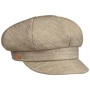 Anja Stripes Linen Newsboy Cap by Mayser oatmeal