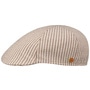 Cotton Summer Stripes Flat Cap by Mayser beige-brown