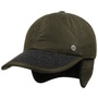 Quilted Style-Mix Cap with Ear Flaps by bugatti olive
