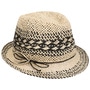 Twotone Vented Trilby Straw Hat by Loevenich nature-black