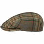 Kent Check Flat Cap by Stetson olive-mottled