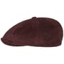 8 Panel Corduroy Vintage Flat Cap by Stetson bordeaux